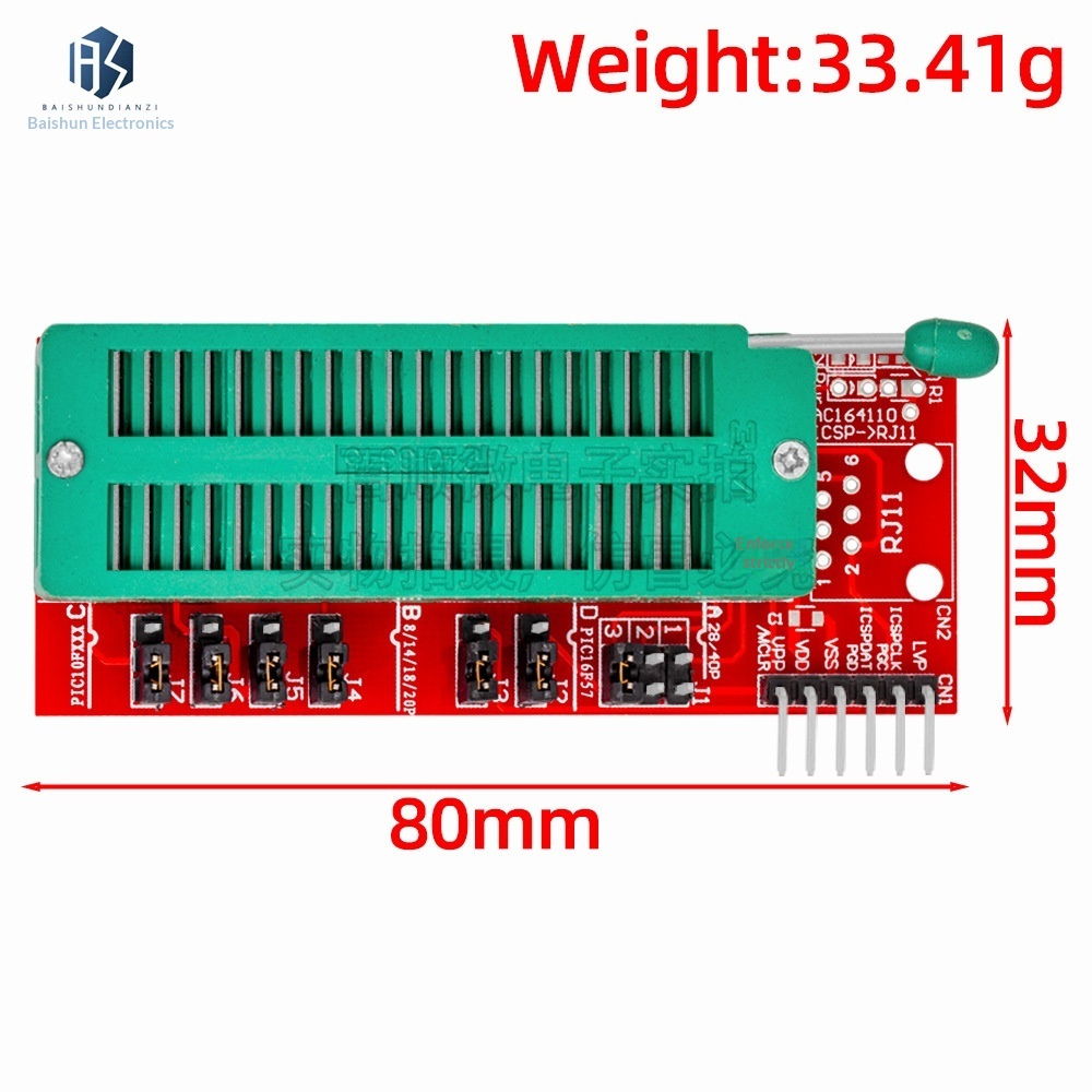 main image 4 PIC microcontroller ZIF programming adapter