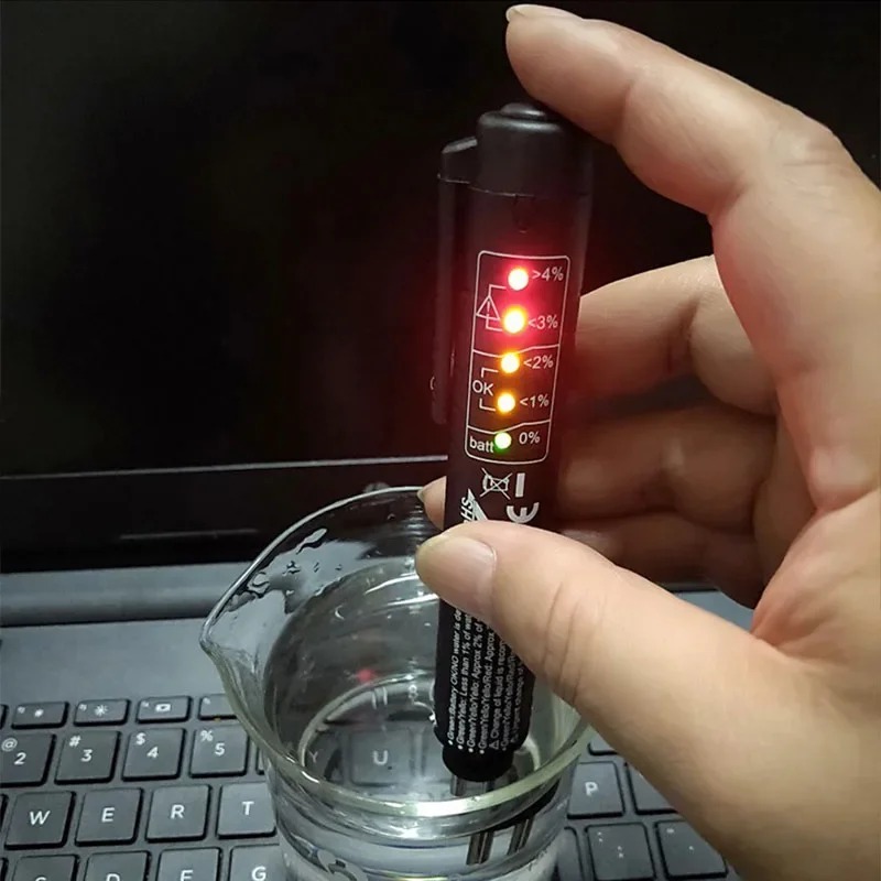 main image 5 LED brake fluid tester used in vehicle reservoir