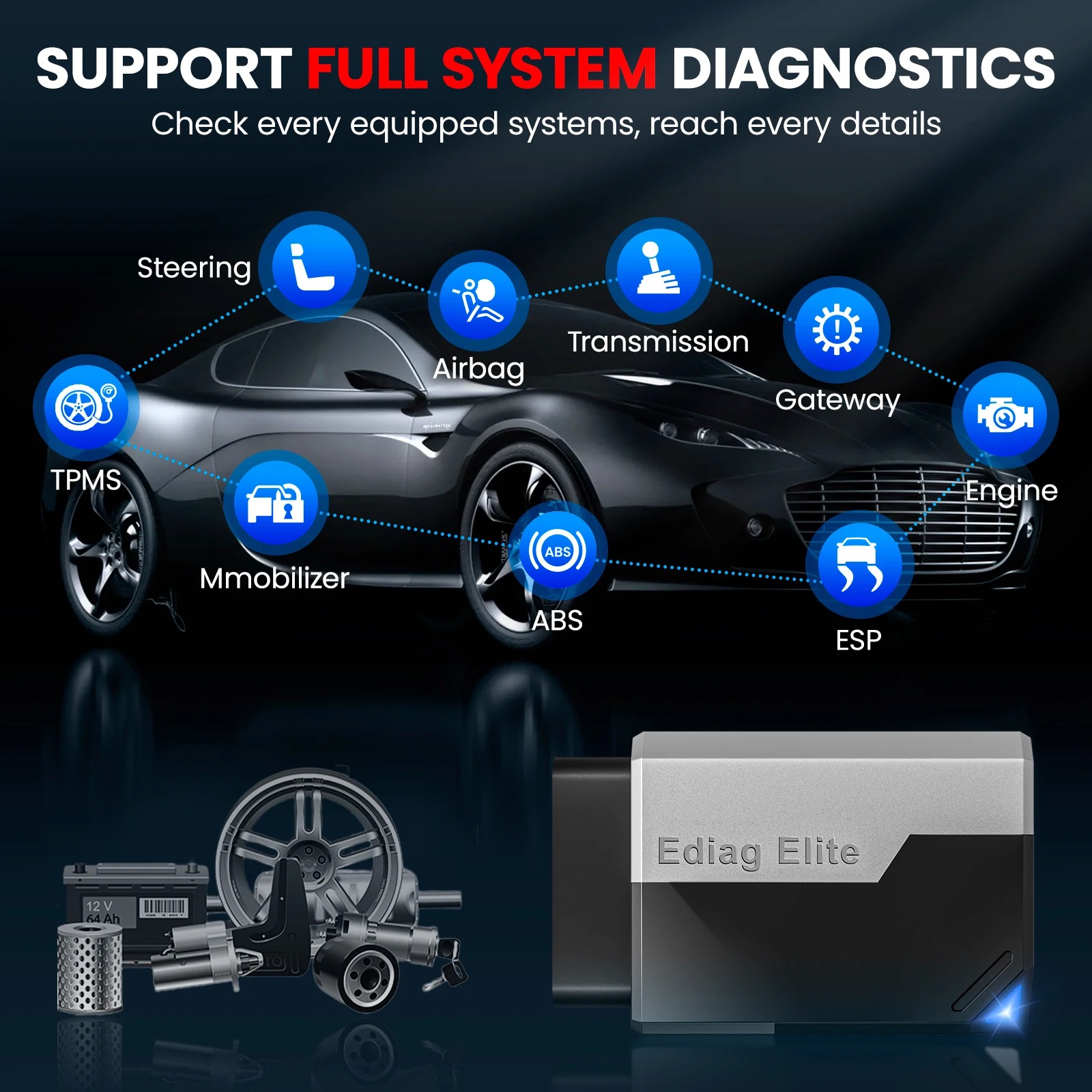 main image 5 KINGBOLEN EDIAG ELITE 15 service functions