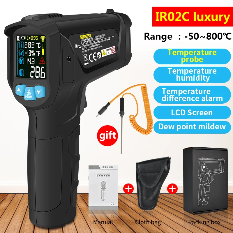 main image 6 MESTEK IR02C adjustable emissivity thermometer