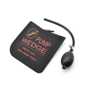 Reusable inflatable spacing wedge with pressure-release valve